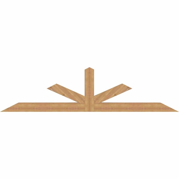 Ekena Millwork Saratoga Timber Gable Bracket, Western Red Cedar, 108"W x 27"H x 5 1/2"D x 5 1/2"F, 6/12 Pitch GBW108X27X0606SAR00SWR - main